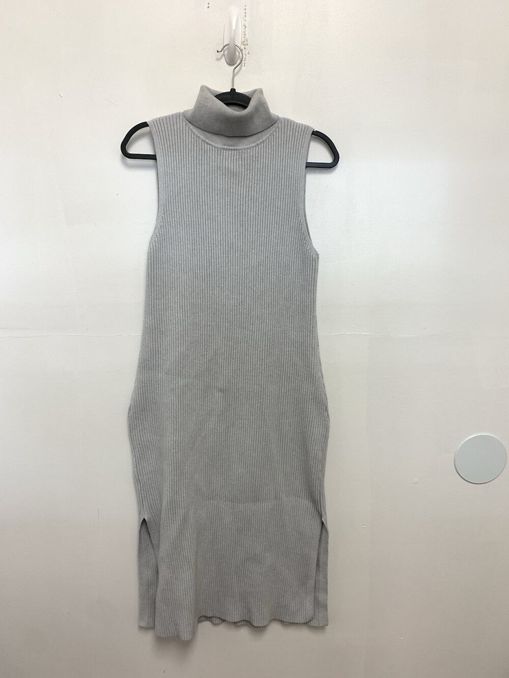 Anthropologie Daily Practice Ribbed Turtleneck Sweater Dress Gray XL